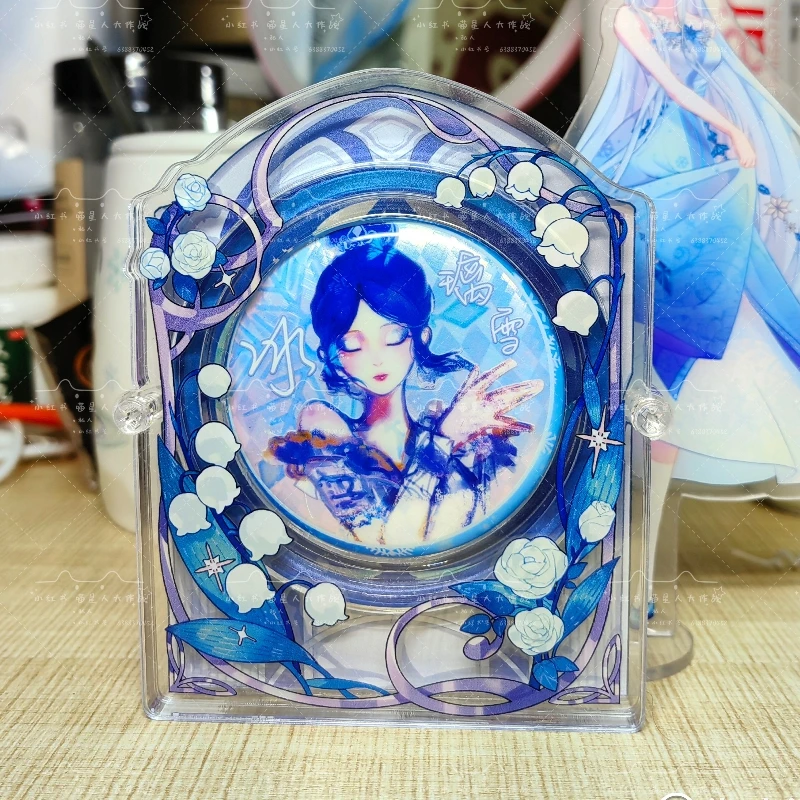 58/65/75mm Diameter Convallaria Keiskei Miq Design Anime Badge Decoration Frame Acrylic Storage Box Display Stand Gift Toy