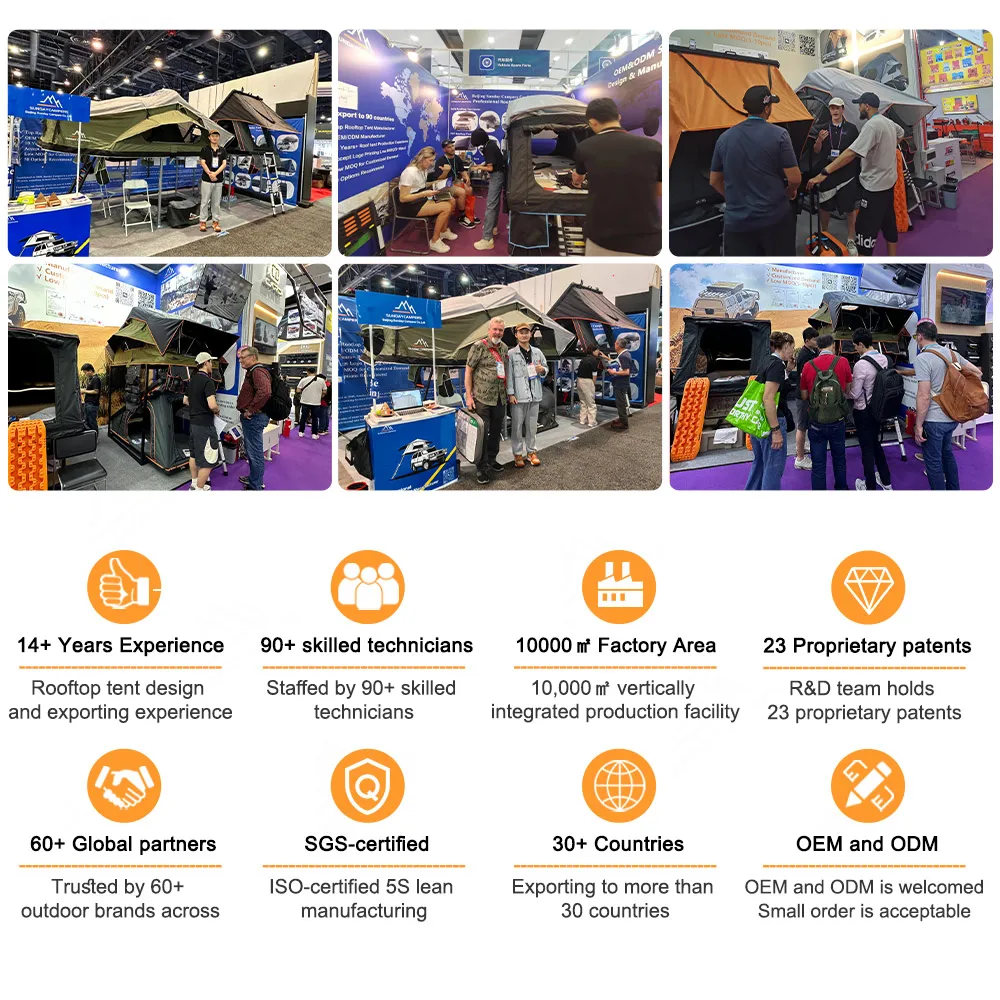 حار بيع 4-5 أشخاص سقف أعلى خيمة التلقائي ABS هارد شل خيام سقف السيارة مع الملحق والمظلة