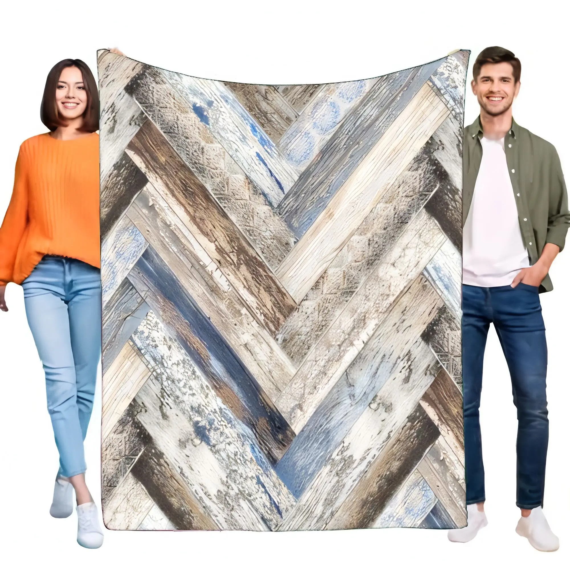 Chevron Pattern Blanket Soft Cozy Throw Lightweight for Home Decor, Sofa, Bed, Perfect for All Seasons, Great Gift Idea for Birt