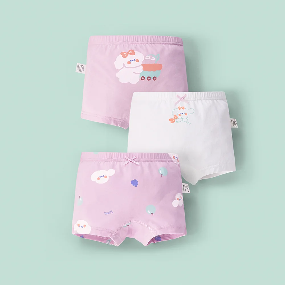 Girls' Lycra Underwear 2023 New Elastic Baby Cute Cartoon Pants Pure Cotton Breathable