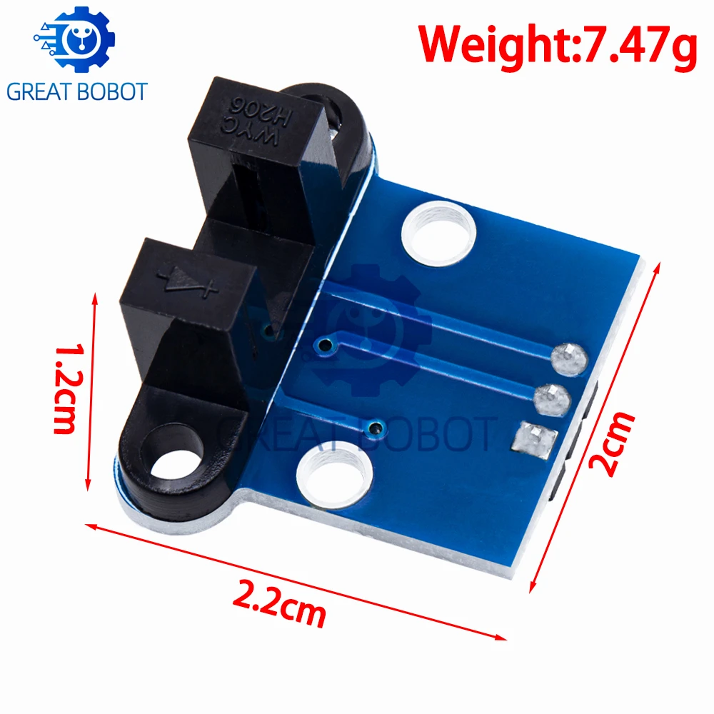 Slot‑Type Photoelectric Speed Sensor Module 3.3V‑5V Optocoupler Tacho Counter for Arduino 51 MCU AVR PIC DIY Electronic Project