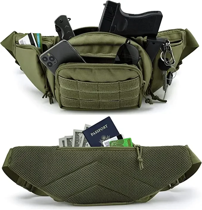 Hunting Waist Bag Men\'s Tactical Fanny Pack Water-proof Molle Hiking Climbing Mobile Phone Belt Pack Outdoor Sport Combat Bags