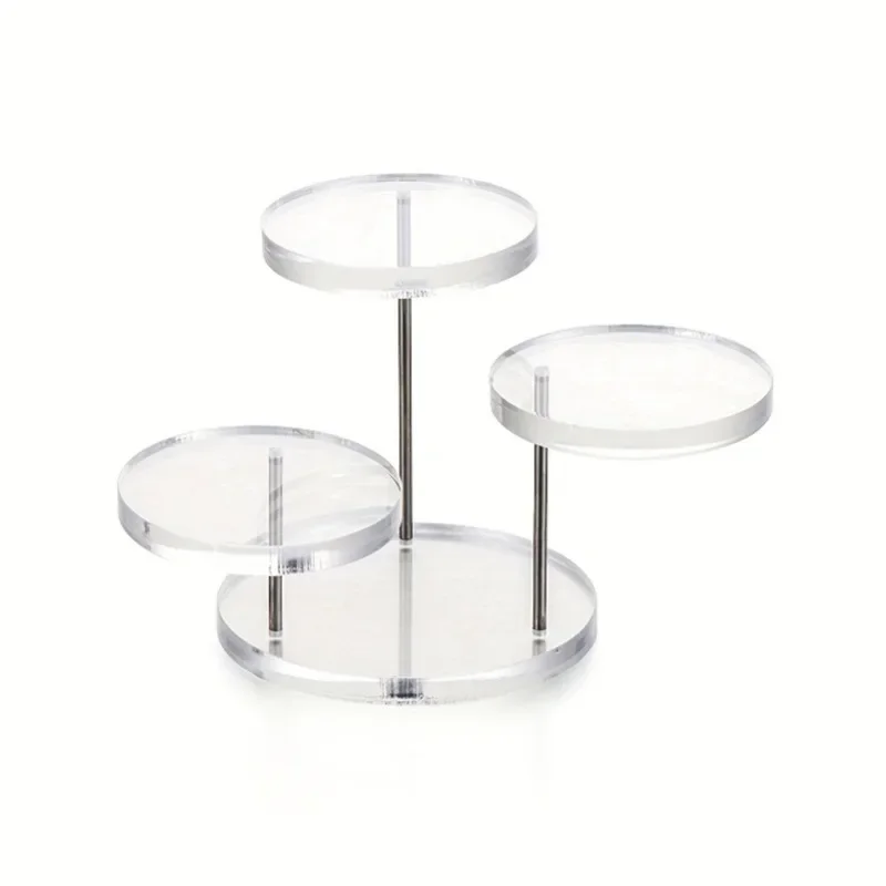 1 Set of Acrylic Multi-layer Round Small Dessert Cake Stand, Ring Jewelry Display Stand