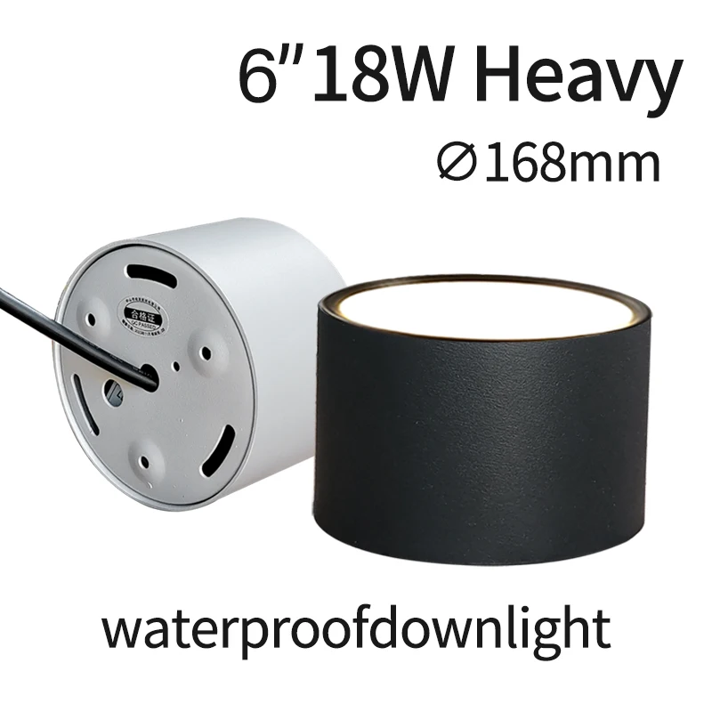 IP65 wodoodporny downlight DC12V zewnętrzny balkon sklep głowica drzwi DC36V korytarz hotelowy wodoodporny reflektor 18W