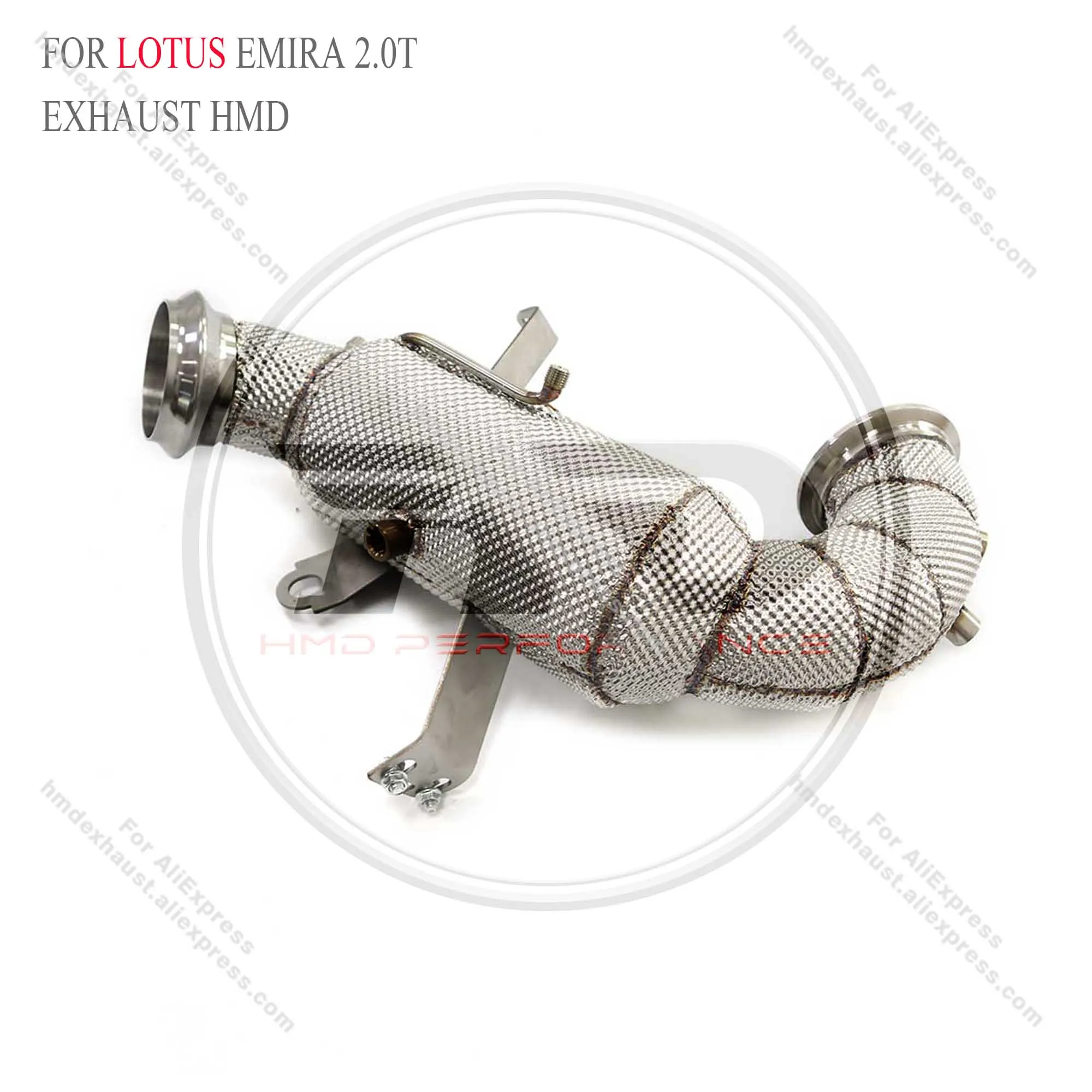 

HMD Exhaust System Stainless Steel Performance Downpipe for lotus emira 2.0T With Heat Shield