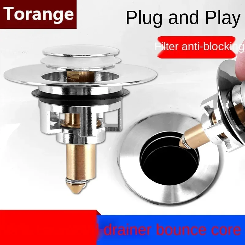 Wastafel Afdruiprek Bounce Core Universeel Type Wastafel Gootsteen Lekkende Plug Push Type RVS Clamshell Accessoires