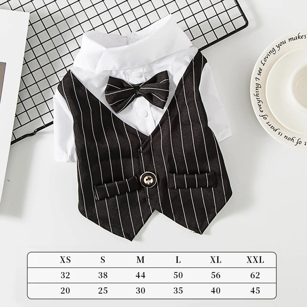 

Gentleman Style Dog Suit Costume Wedding Party Pet Dress Clothes Small Dogs Comfortable Easy On Navy Xs Fast Dry Birthday