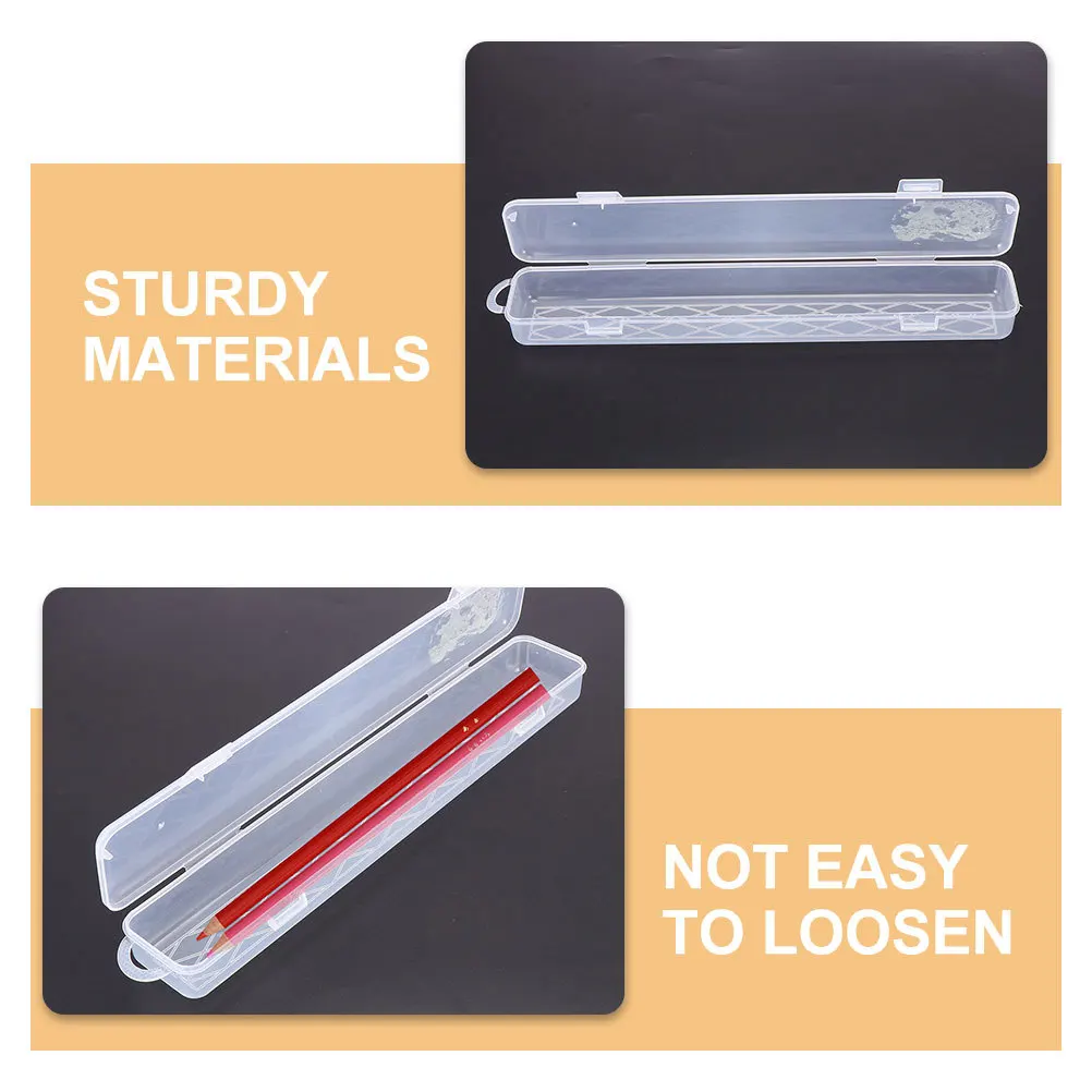 

4Pcs Clear Pen Containers Portable Paint Brush Holder Durable Plastic Material for Organizing and Gifting Paint Brush Case