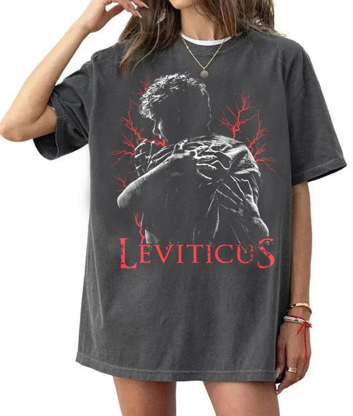 Retro Leviticus 2026 Vintage Horror Movie Bootleg T-Shirt Short Sleeve T-shirts for Summer Unisex All-Season
