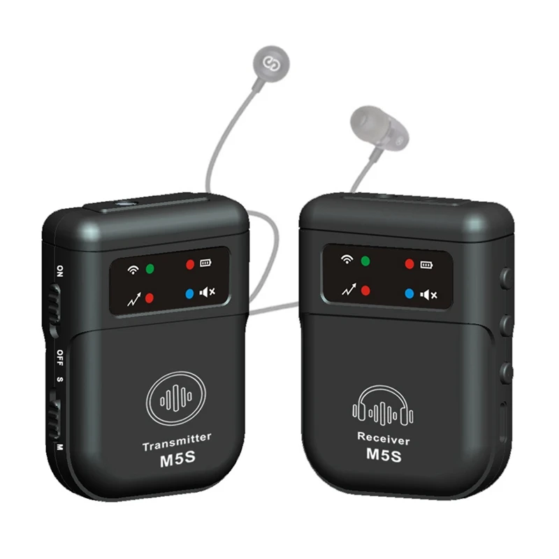 FORW-M5S Wireless In-Ear Monitor System 2.4G Wireless IEM System Stage Monitor For Studio, Band Rehearsal, Live Performance