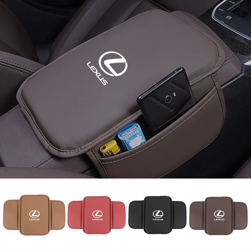 Leather Car Armrest Box Center Console Arm Rest Protection Mats For Lexus IS500 LS460 RC200 LM300 RX450 LX NX350h UX RZ450e RC30