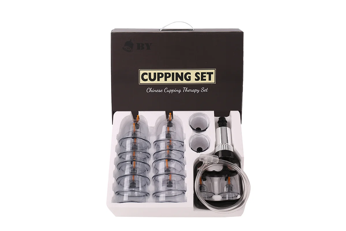 

18-Piece Vacuum Cupping Suction Cup Set, Gift Box Packaging, with Manual Pump for Massage and Health Care