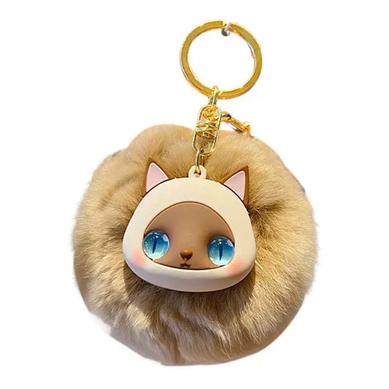 Rearview Mirrors Cat Pendant Cat Plush Cartoon Keychain Bag Pendant Creative Hangable Decorative Suspending Ornaments For Bags