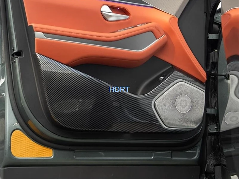 ل BYD Tang L 2025 + نمط السيارة الباب مكافحة لوحة ركلة وسادة الحرس غطاء طقم الجسم حامي اكسسوارات الديكور ملصق داخلي #5