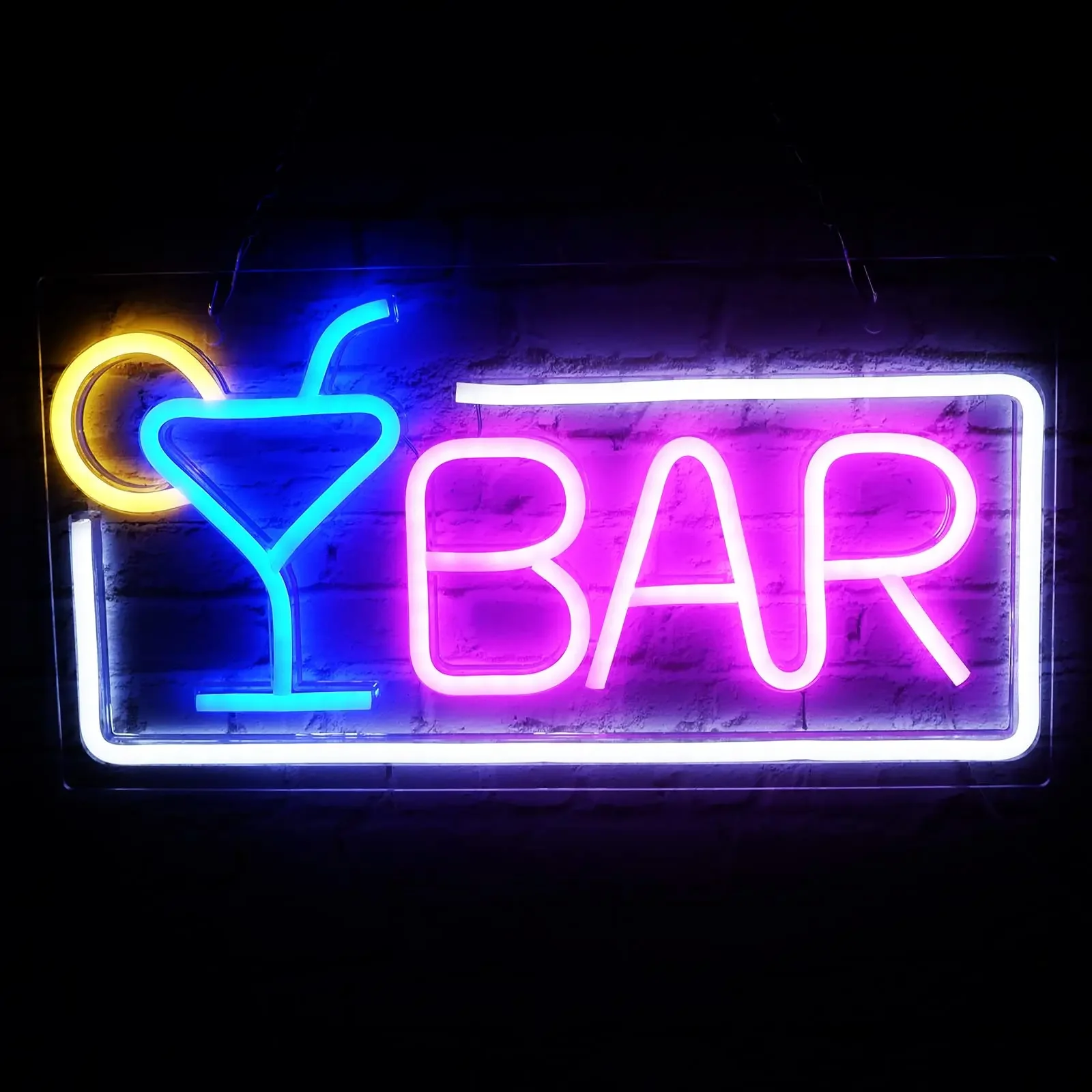 

LED Neon Signs for Home Bar, Wall Decor Led Beer Cocktail USB with Dimmer & Switch, Light Up Neon Wall Signs Pub Party Gifts