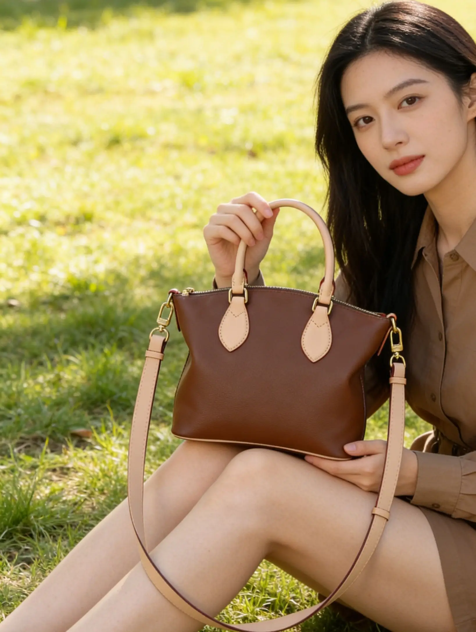 

Women Black and Brown Color Block Boston Shoulder Bag, Elegant Small Handbag for Daily Outings and Weekend Trips
