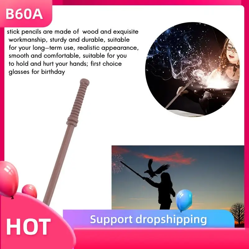 

B60A 90 Pack Witch Broom Pencils And Wands Round Frame Pencils And Glasses No Lens, Witch Wand Theme Party Supplies