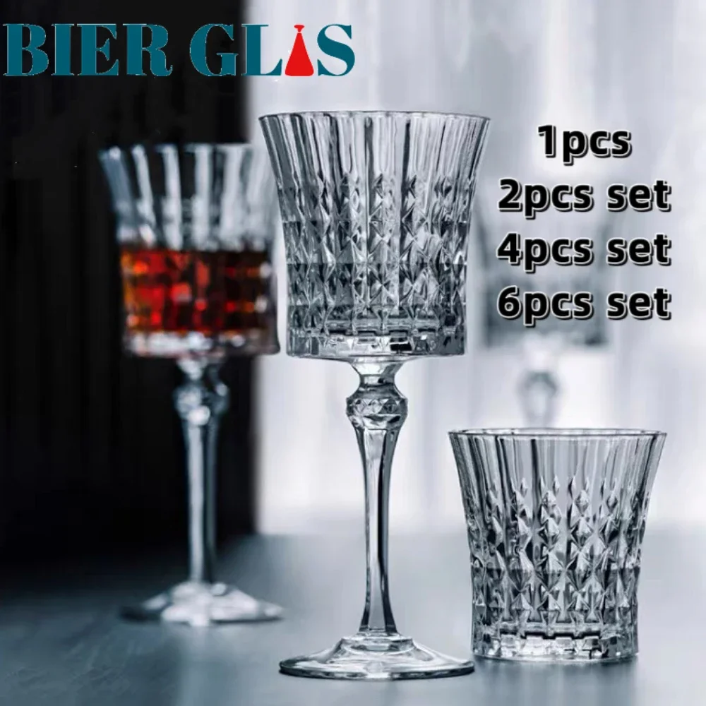 France Crystal Wine Glasses Sparkling Champagne Cocktail Whiskey Clear Cup Party Bar Restaurant Luxury Decorations Sobriety Set