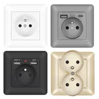 SRAN Eu sockets and Switches 220V 16A white flame retardant PC panel Wall plug eu Standard for home