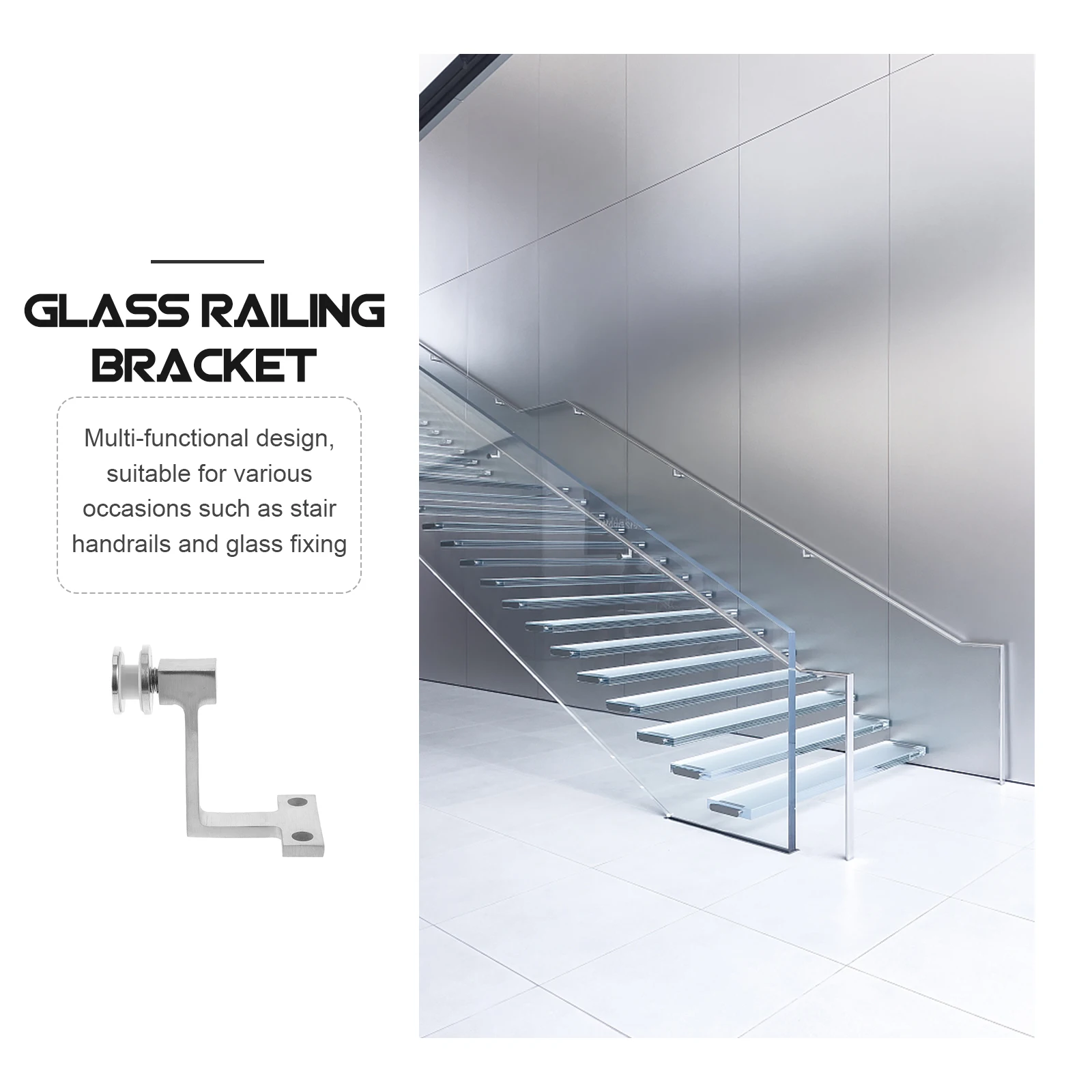 

1pcs Stainless Steel Handrail Bracket for Stairs Column Holder Wall Railings Glass Mount Claw Precision Technology Corrosion