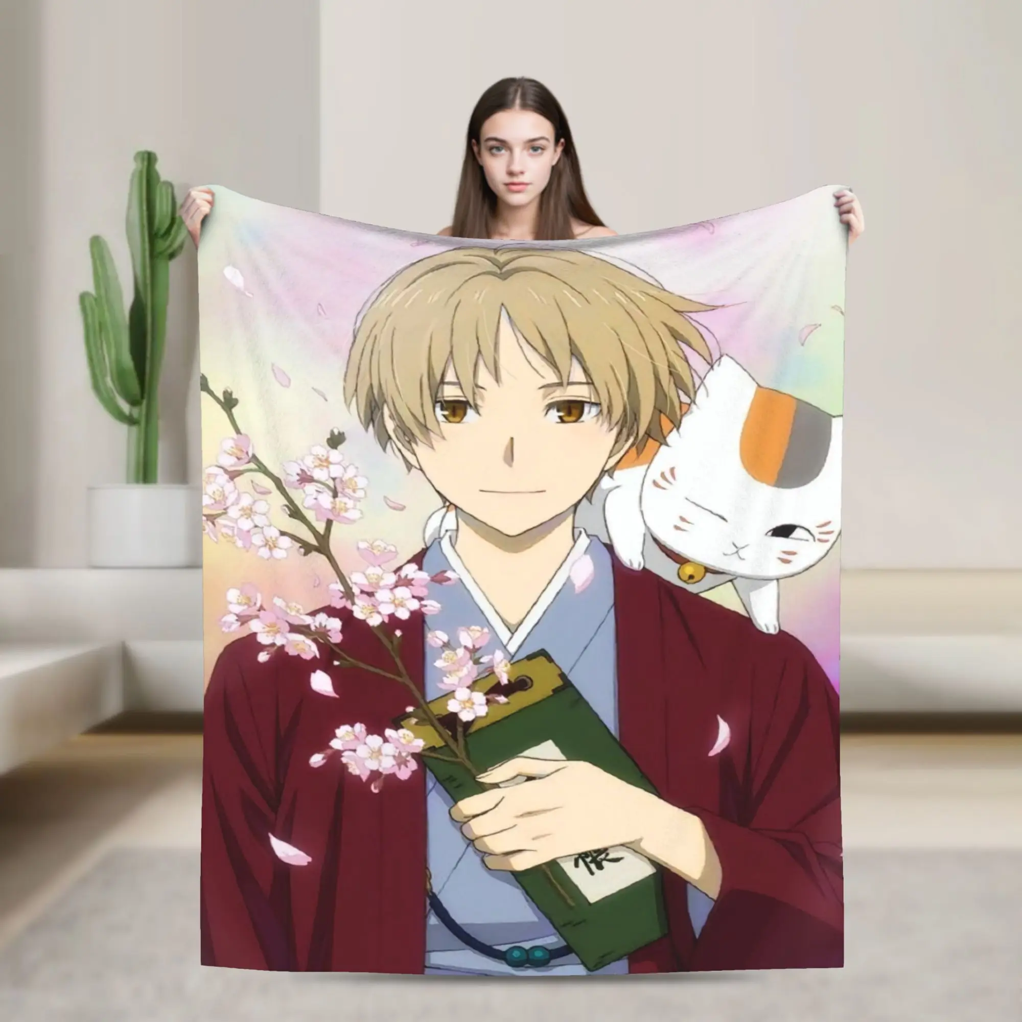 anime N-Book Friends N-Natsume Blanket Quality Super Soft  Throw Blanket Winter Travel Bedroom Novelty Bedspread