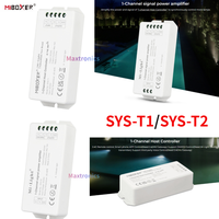 Miboxer SYS-T1 1-Channel Host Controller SYS-T2 1-Channel Signal Power Amplifier 15A DC24V 2.4G Control for SYS Series LED Lamp