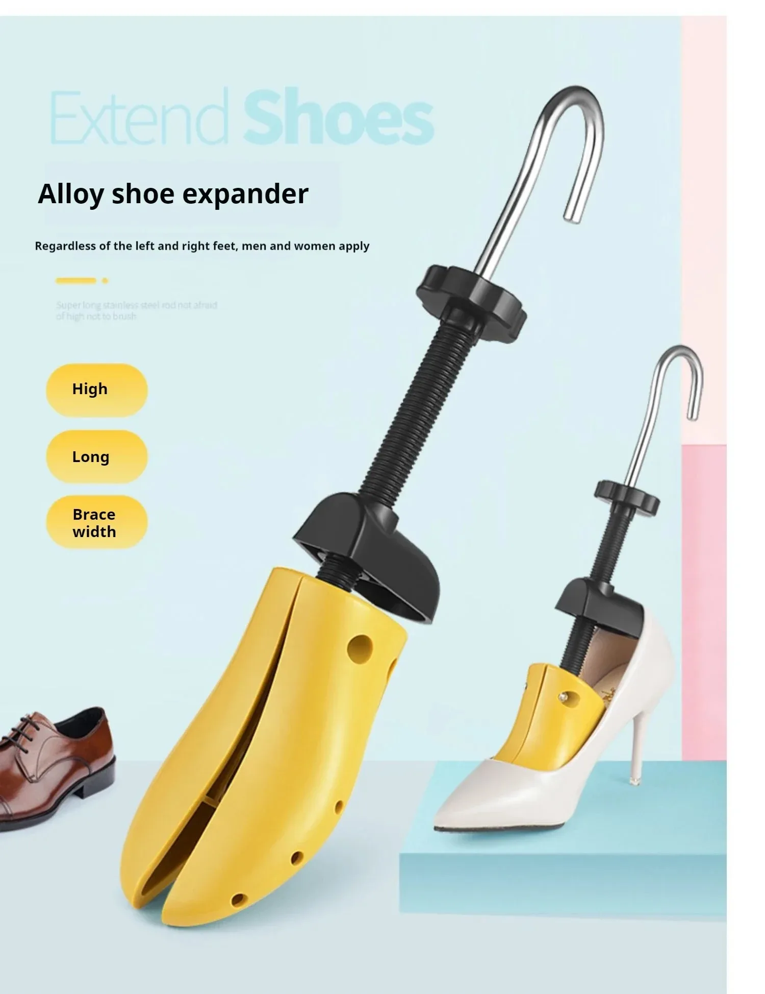 Praktischer Schuhspanner, verstellbare Länge, Breite, Schuhspanner, Stiefelhalter, Former, Unterstützung, Schuhspanner, für Männer und Frauen, Absätze, Schuhe, Baum – Detail 1