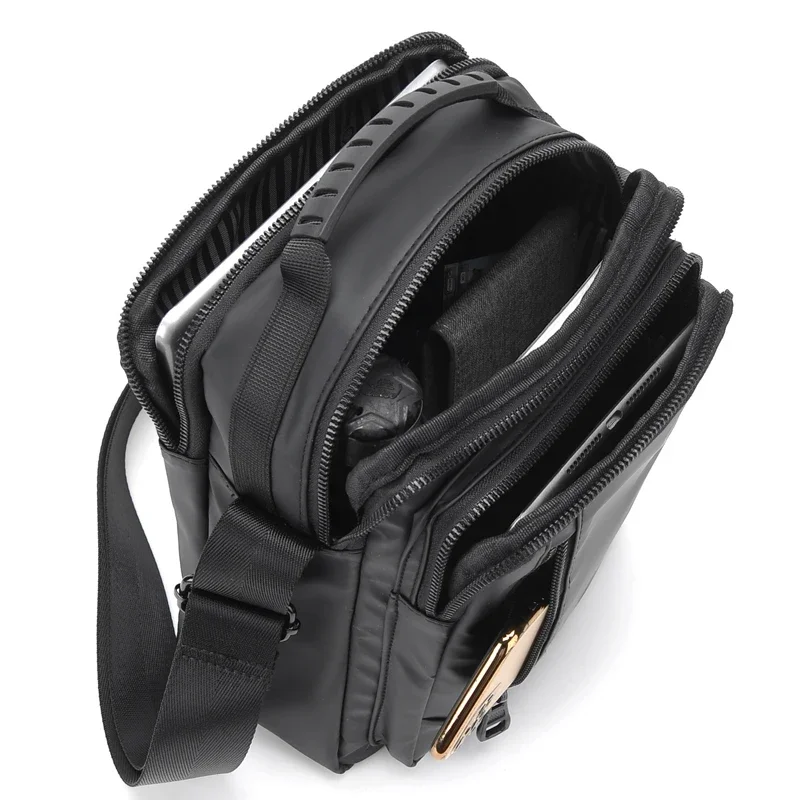 New Men Lightweight Nylon Bags Casual Shoulder Bag Travel Tote Waterproof Shoulder Bags Mens Business Horizontal Handbag