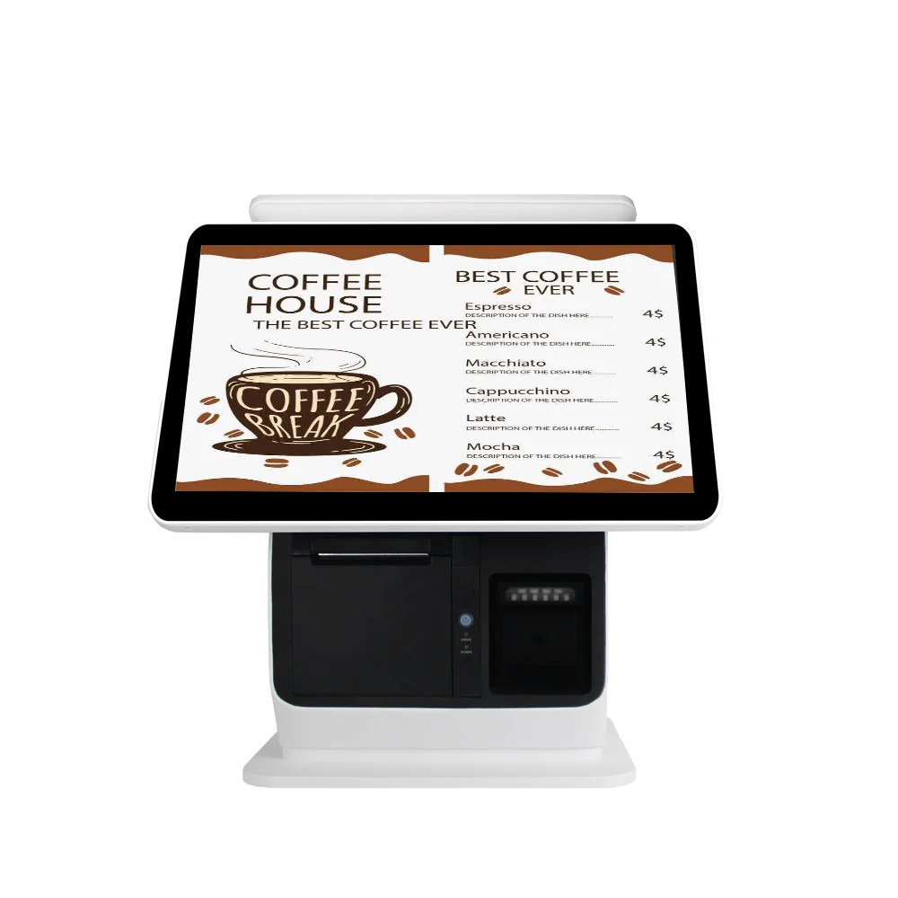 Terminal Android All-in-One z drukarką, popularny w Guangdongu, kasa fiskalna z systemem Android, system POS.