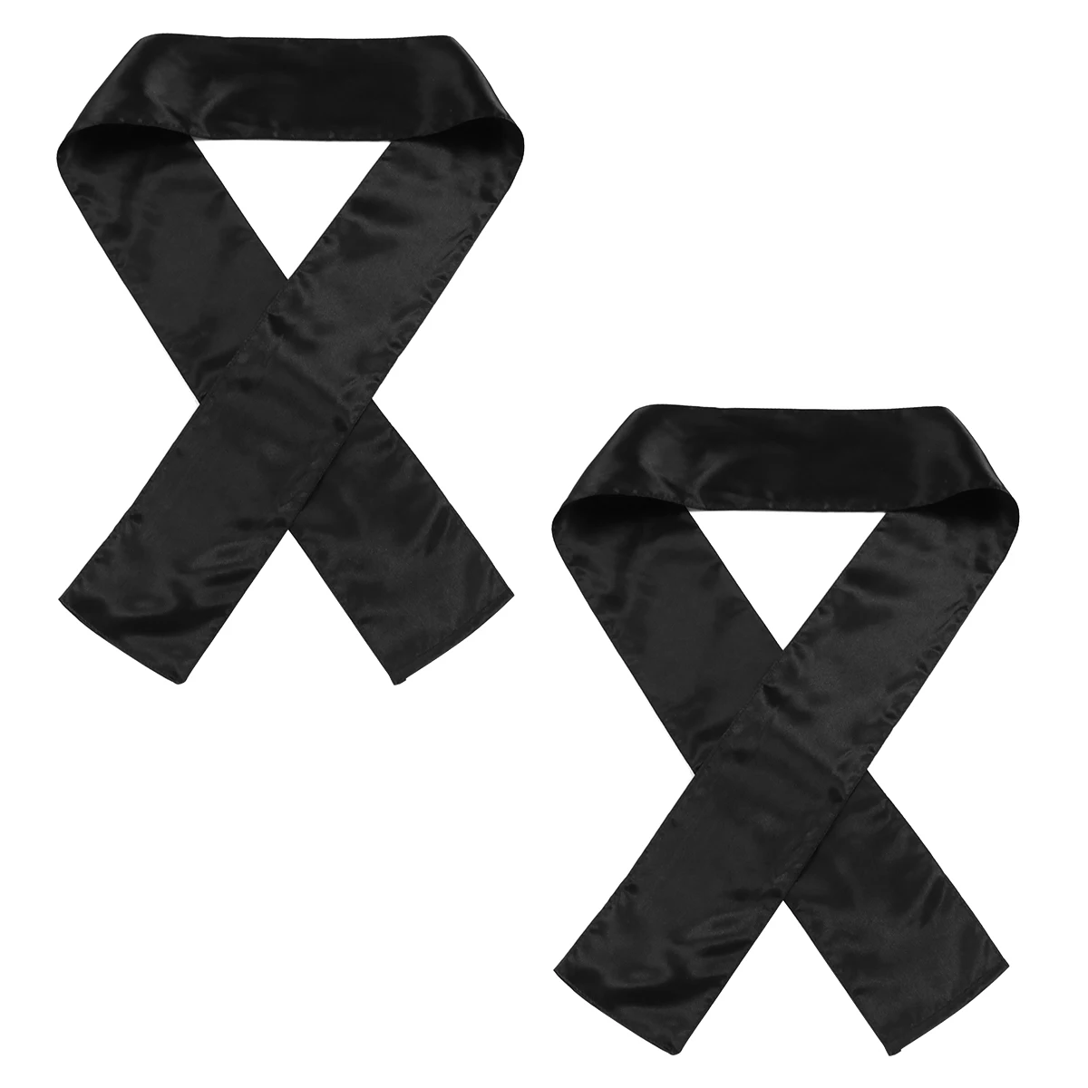 

2pcs Black Hair B Satin Headb s Grip Non Wraps Ribbon Practical Quality Indoor Outdoor Activities Hair Care Styling Tool