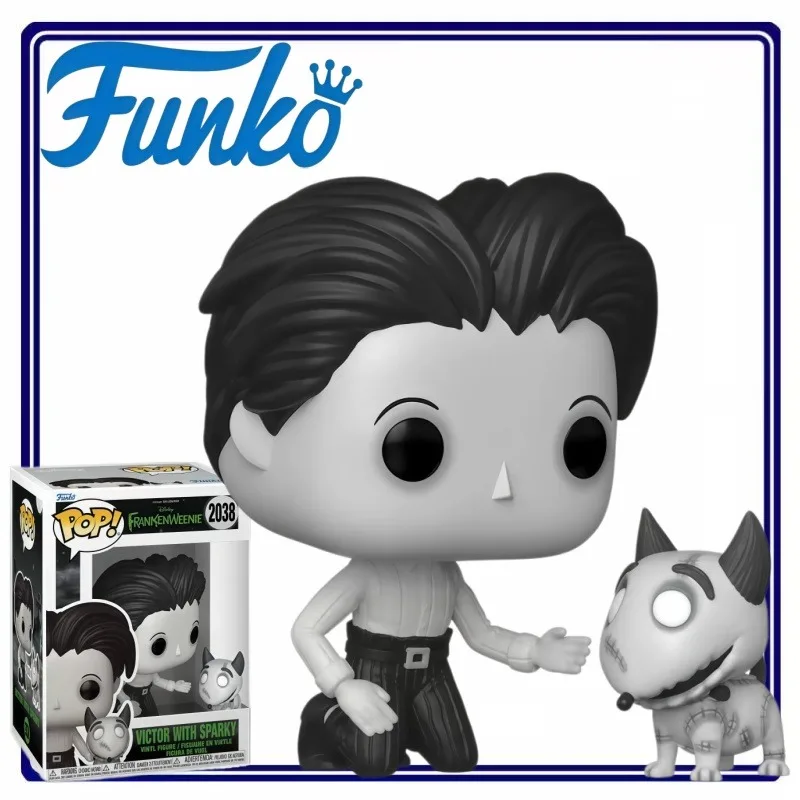 Figura de Vinilo Funko POP Frankenweenie Victor y Sparky, Artículo Coleccionable de la Película, Regalo para Fans, Adorno de Escritorio, Decoración para el Hogar