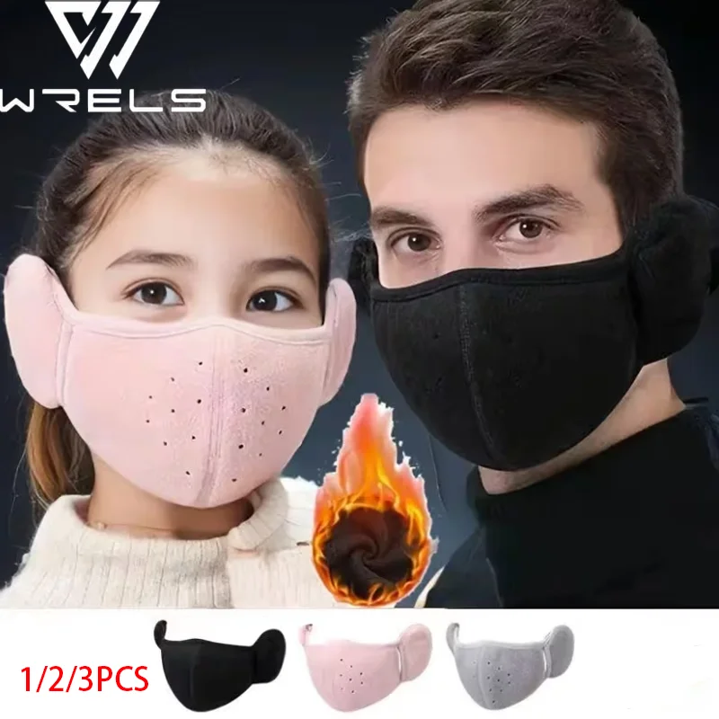 Warm Thickened Face Mask Earmuffs Windproof Dustproof Full Cover Face Mask Fleece Thermal Breathable Cycling Outdoor Headwear