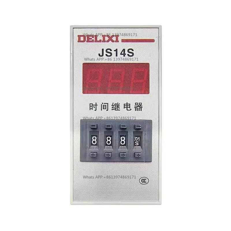 JS14S 3-Bit Digital Display Time Relay 0.01S-999H AC220V 380V 24V