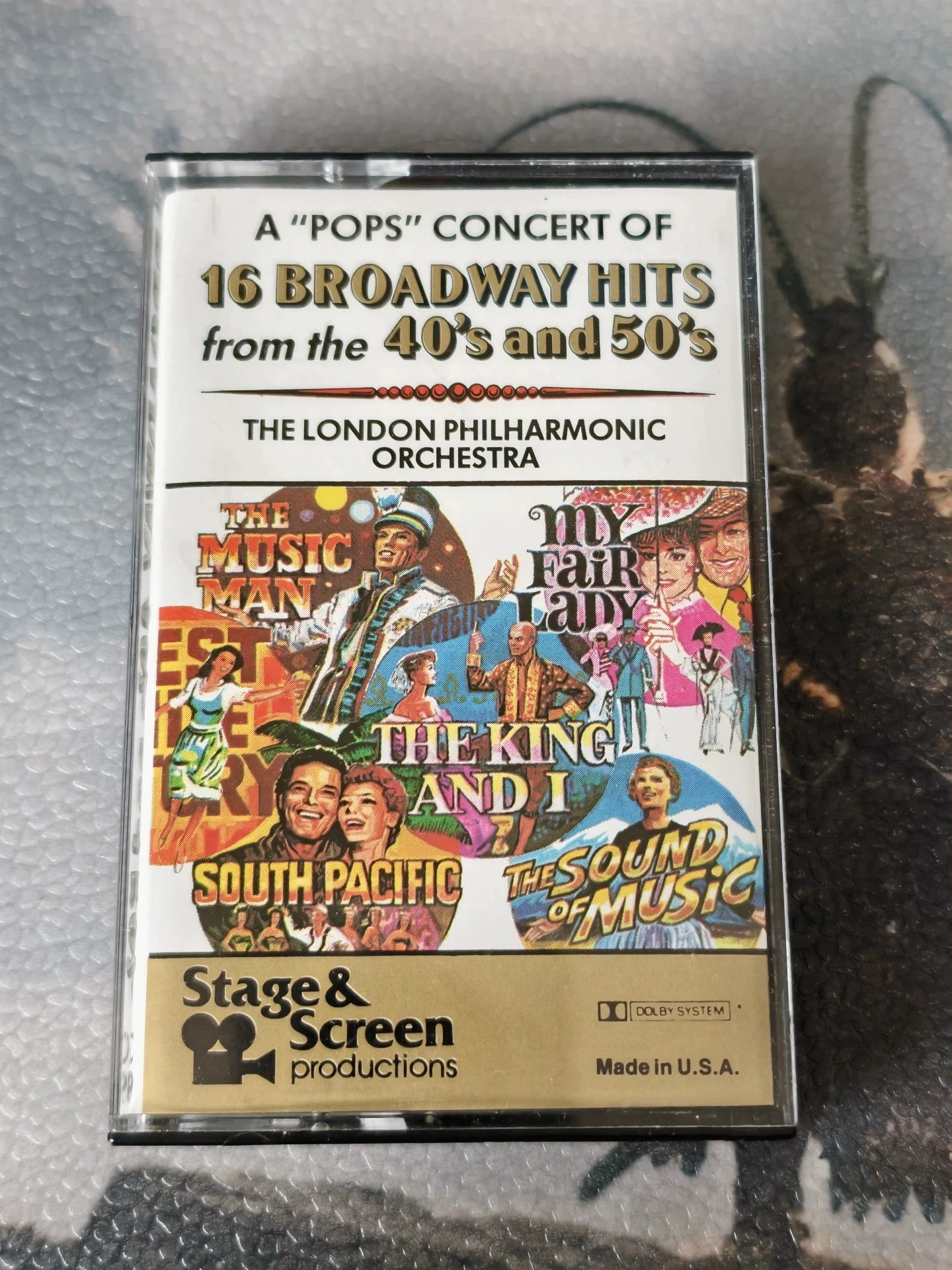 

Классическая музыкальная лента VA A "Pops' Concert of 16 Broadway Hits от 40-х и 50-х альбом Кассеты Косплей Walkman Soundtracks Box