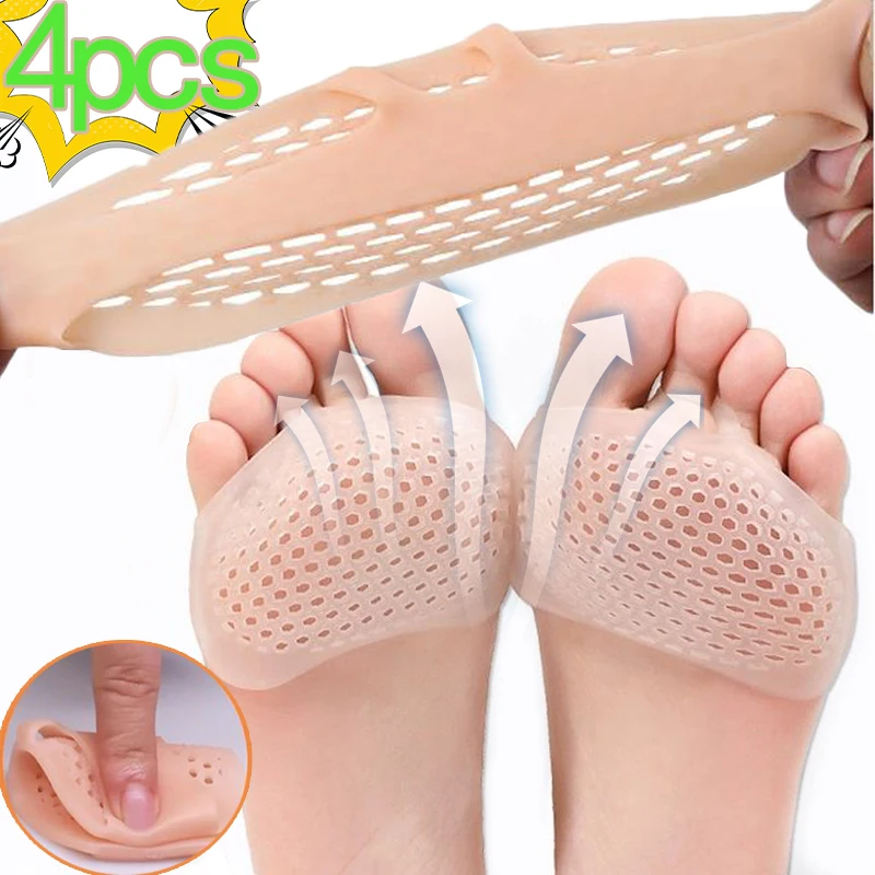 

Honeycomb Forefoot Pads Toe Separator Cushion Silicone Pads Insole Toe Feet Care Women Men High Heel Pain Relief Forefoot Pads