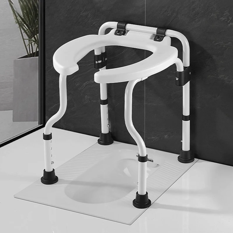 

#Squatting Moveable Portable Squatting U-shaped Foldable Toilet Stool for The Elderly Chair for Pregnant Women Bathroom Chair