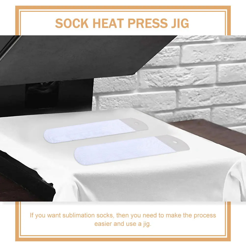 2Pcs Sock Setting Boards Aluminum Sublimation Heat Press Straight Metal Sock Jigs Dye Transfer Printing Accessories