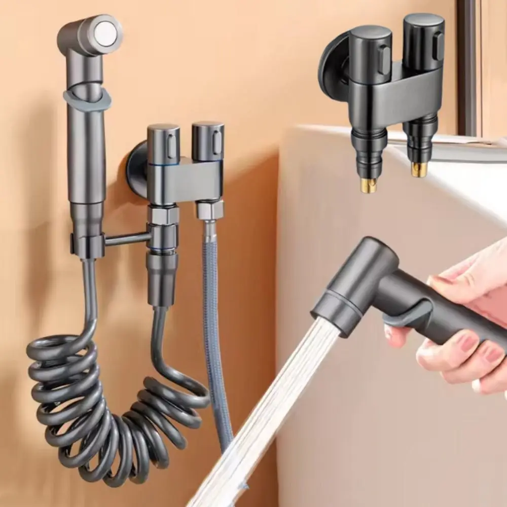 

Dual Control Washing Machine Faucet Automatic Water Stop Brass Faucet Water Stop Valve One in Two Out Leak-proof Angle Valve