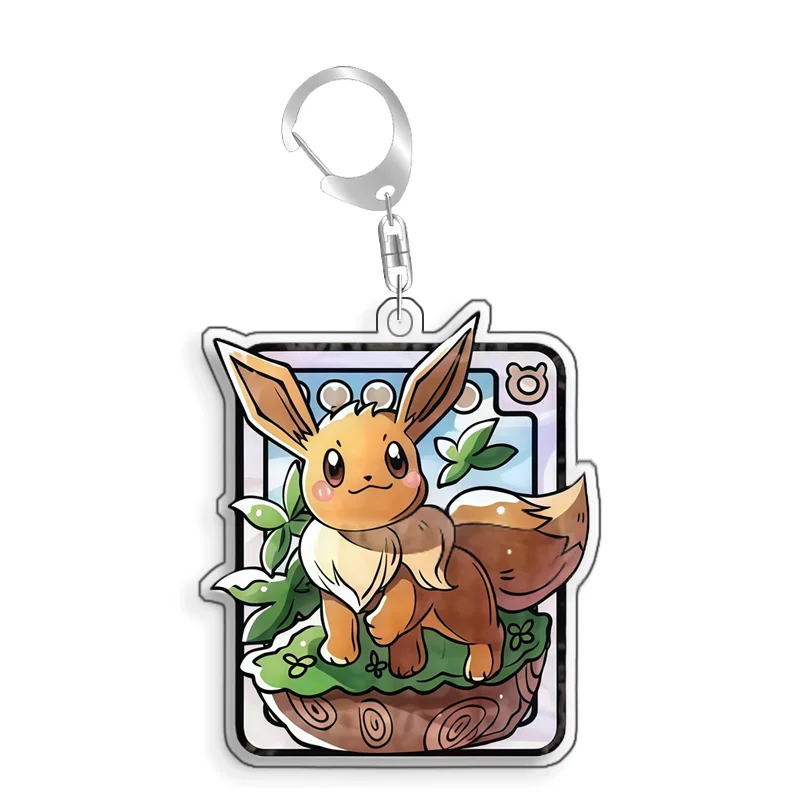 For Pokemon Elf Jokteon Sylveon Leafeon Vaporeon Acrylic Selfmade Fashion Popular Cute Cartoon Anime Keychain Pendant Toy Gift