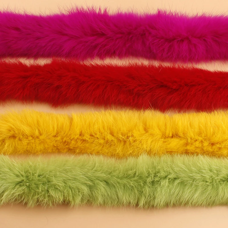 1M Jacket Tapes Real Rabbit Fur Trim For Garment Edge Shoes DIY Sewing Trimming Ribbon Furry Accessories DIY Costume Crafts