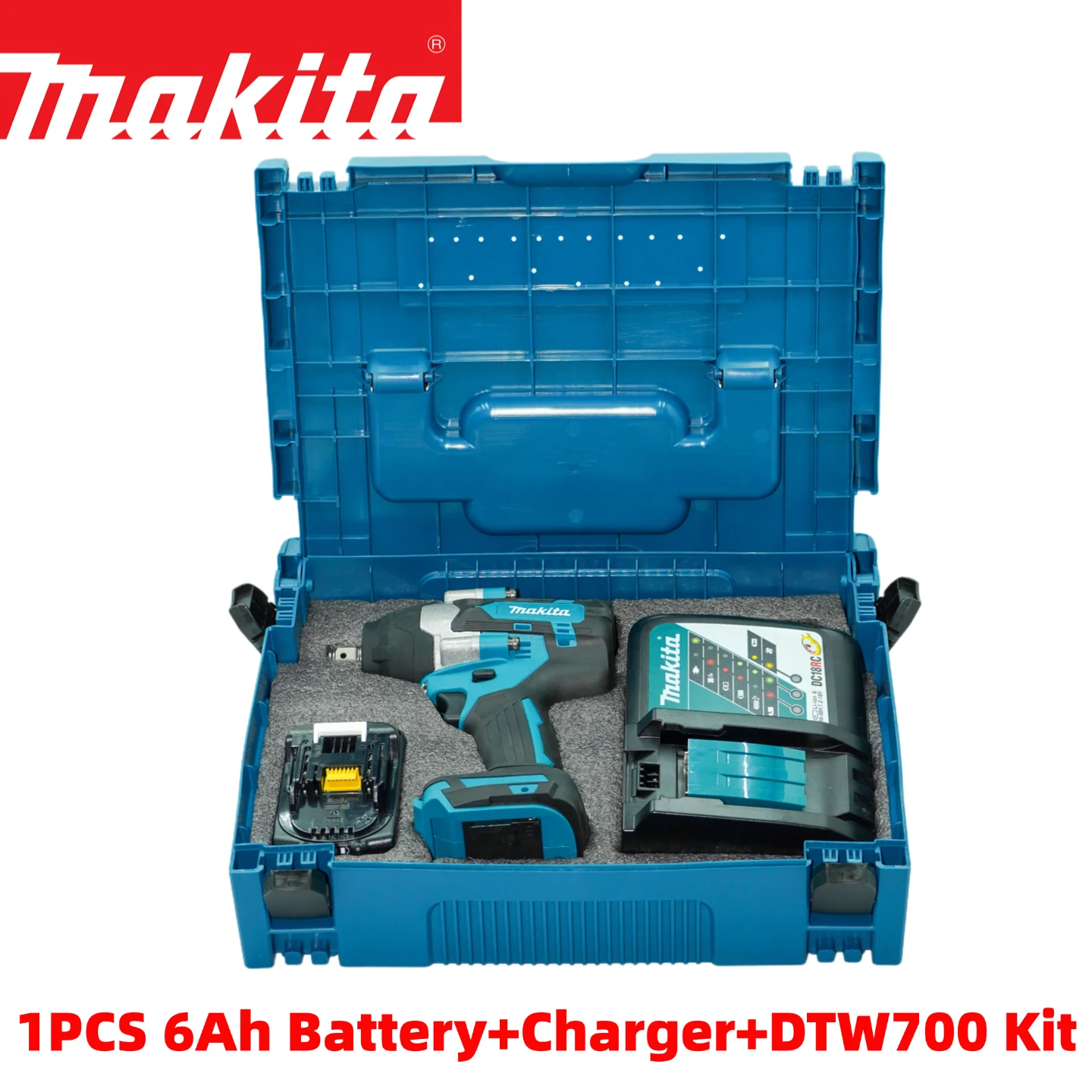 2026Makita DTW700 Borstelloze elektrische sleutel met hoog koppel 18V draadloze boormachine Schroevendraaier Oplaadbare elektrische gereedschappen Momentsleutel - afbeelding 1