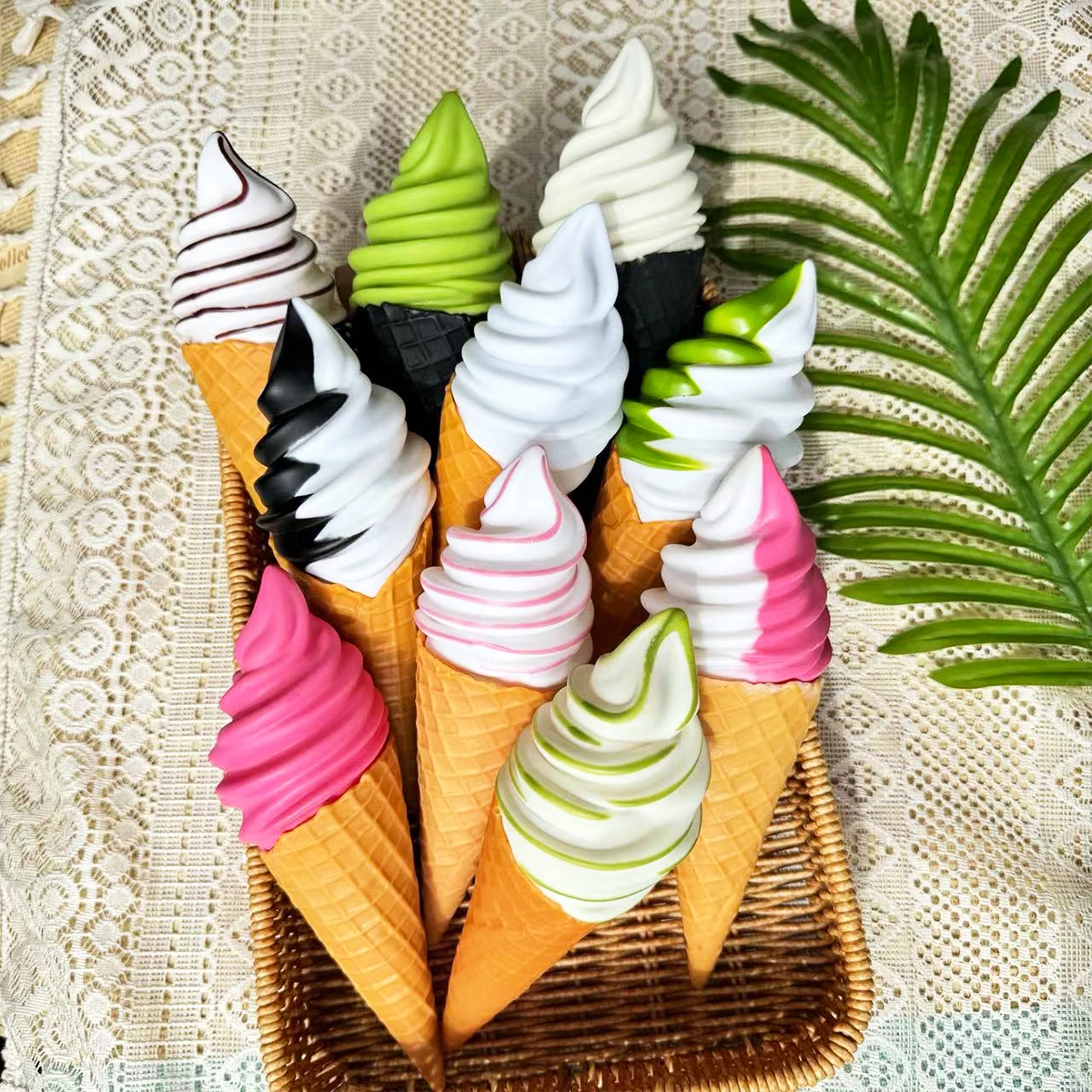 Simulation Ice Cream Fake Cake Artificial Food Children Toys Wedding Party Bakery Dessert Window Decoration Photography Prop