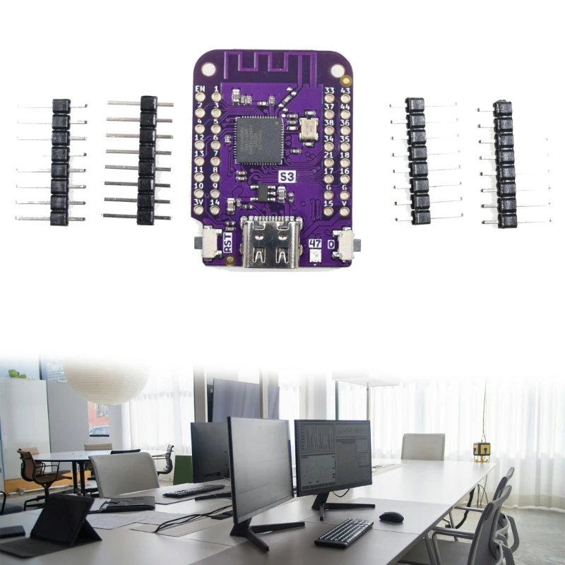 Wireless Development Board with 2.4 GHz Support, Direct Cable Access and 27 Digital I O Lines for Home Automation Practice 896C