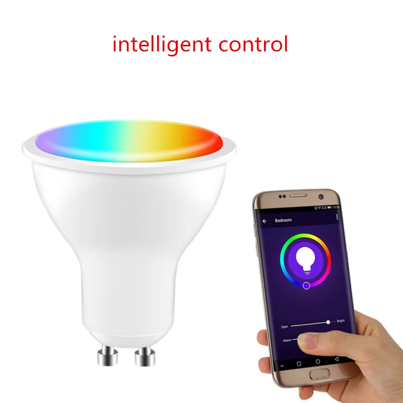 

Led Wifi Bluetooth Smart Dimmable Light Bulbs GU10 Dimmable Light Bulbs 5W Support Alexa, Google Voice Control AC 100-240V 5W