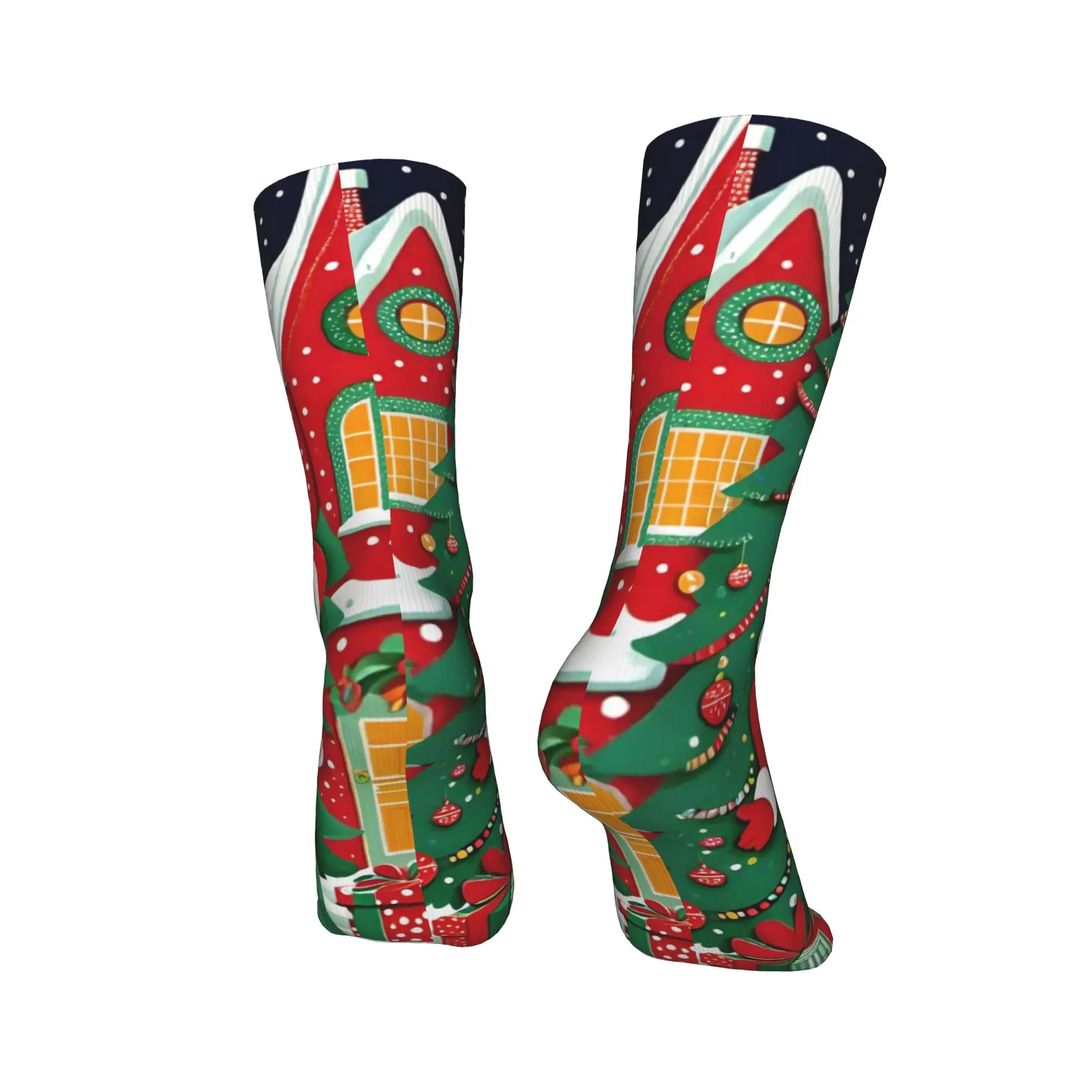 クリスマスサンタクロース靴下ノンスキッドストッキング女性男性ソフト通気性登山靴下秋モダンなパターン靴下