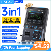 FNIRSI DSO-TC4 3in1 Digital Oscilloscope Transistor Tester Signal Generator 10MHz 48Ms/s Automative Ocsillscope LCR Tester Tools
