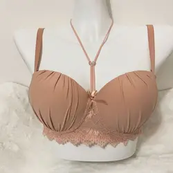 Big cup lingerie with sexy steel ring shoulder straps, detachable girl gathering to show off size and prevent sagging