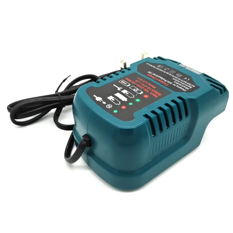 Portable Mini Charger for Bosch 18V Li-ion Batteries 100–240V Battery Charger Compact Replacement Charging Station US/EU/UK Plug