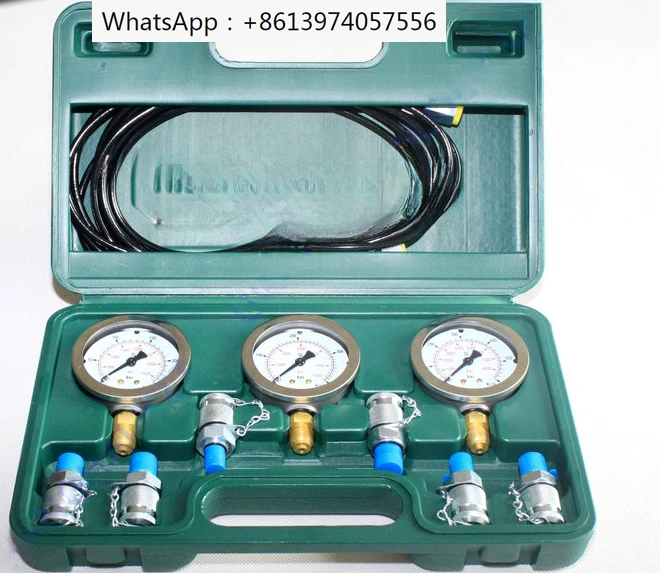 Portable Excavator Hydraulic Pressure Box Test Gauge Hydraulic Pump Measurement Combo Instrument