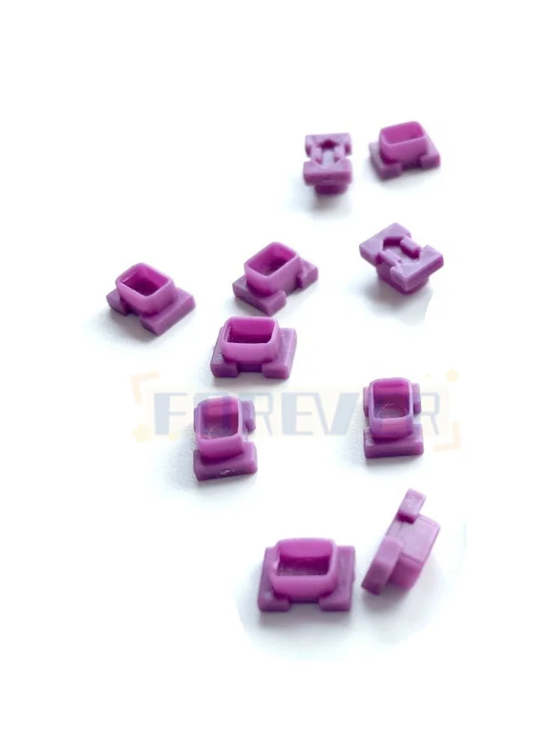 10Pieces Dental ITI Plastic Caps NC RC Impression Transfer Closed Tray Yellow Purple